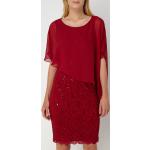 Reduzierte Rote Blumenmuster Elegante Swing Chiffon-Abendkleider mit Pailletten aus Chiffon für Damen Größe XS 
