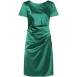 Reduzierte Grüne Unifarbene Swing Rundhals-Ausschnitt Cocktailkleider mit Reißverschluss aus Polyester für Damen Größe M für Partys 