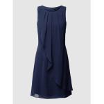Marineblaue Swing Chiffon-Abendkleider aus Chiffon für Damen Größe XS 