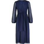 Blaue Elegante Langärmelige Swing V-Ausschnitt Lange Abendkleider mit Reißverschluss für Damen Größe XL 