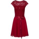 Rote Romantische Swing Mini Kurze Cocktailkleider aus Polyester für Damen Größe S 