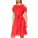 Rote Swing Mini Schulterfreie Kurze Abendkleider mit Cutwork aus Chiffon für Damen Größe S 