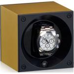 Gelbe Swiss Kubik Uhrenbeweger aus Aluminium 
