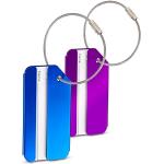 Violette Kofferanhänger & Gepäckanhänger aus Aluminium 