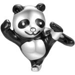 Nickelfreie Kung Fu Panda Charms mit Pandamotiv glänzend aus Silber mit Zirkonia für Damen 
