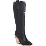 Schwarze Spitze High Heel Stiefeletten & High Heel Boots mit Reißverschluss für Damen Größe 44 