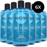 Syoss Pure Volume Micellar Shampoo - 6 x 440 ml