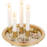 Reduzierte Goldene Moderne 25 cm Runde Kerzenständer Sets aus Metall 