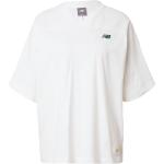 Reduzierte Weiße Halblangärmelige New Balance V-Ausschnitt T-Shirts aus Jersey für Damen Größe XL 