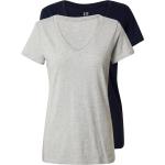 Reduzierte Mitternachtsblaue Melierte GAP V-Ausschnitt T-Shirts aus Jersey für Damen Größe S Große Größen 2-teilig 