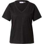 Reduzierte Schwarze Calvin Klein V-Ausschnitt T-Shirts aus Jersey für Damen Größe M Große Größen 