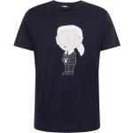Reduzierte Marineblaue Karl Lagerfeld Karl T-Shirts aus Jersey für Herren Größe M 