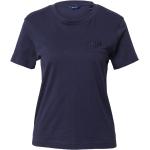 Reduzierte Marineblaue Bestickte Gant T-Shirts aus Jersey für Damen Größe XS Große Größen 
