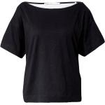 Reduzierte Schwarze Halblangärmelige Esprit U-Boot-Ausschnitt T-Shirts aus Jersey für Damen Größe S 