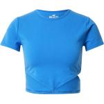 Reduzierte Himmelblaue Hollister T-Shirts aus Jersey für Damen Größe M 