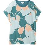 Reduzierte Hellblaue Blumenmuster Tom Tailor T-Shirts aus Jersey für Damen Größe S Große Größen 