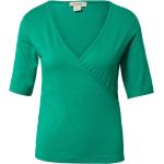 Reduzierte Grüne Halblangärmelige Oasis V-Ausschnitt T-Shirts aus Jersey für Damen Größe M 