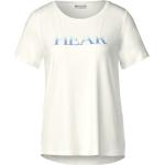 Offwhitefarbene Street One Nachhaltige T-Shirts aus Jersey für Damen Größe 3 XL Große Größen 