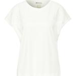 Offwhitefarbene Bestickte Street One T-Shirts aus Jersey für Damen Größe L Große Größen 