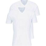 Reduzierte Offwhitefarbene OLYMP V-Ausschnitt T-Shirts aus Jersey für Herren Größe L 2-teilig 