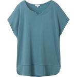 Reduzierte Petrolfarbene Tom Tailor T-Shirts aus Jersey für Damen Größe XS Große Größen 