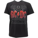 Schwarze Kurzärmelige AC/DC Herrenbandshirts aus Baumwolle Größe XL 