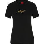 Schwarze HUGO BOSS HUGO Nachhaltige T-Shirts Metallic aus Jersey für Damen Größe XS 
