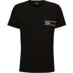 Schwarze Gestreifte HUGO BOSS BOSS Bio T-Shirts aus Jersey für Herren Größe L 