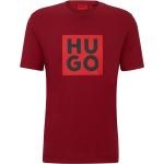Dunkelrote HUGO BOSS HUGO Bio T-Shirts aus Baumwolle für Herren Größe M 