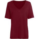 Bordeauxrote Waschbär Bio Nachhaltige T-Shirts aus Lyocell für Damen Größe M 