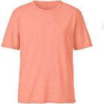 Orange Melierte Elegante Kurzärmelige HempAge Bio Nachhaltige T-Shirts aus Hanffaser für Herren Größe XXL 