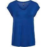 Reduzierte Royalblaue Pieces T-Shirts aus Jersey für Damen Größe XS Große Größen 