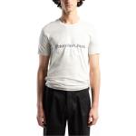 Reduzierte Graue Calvin Klein Jeans Rundhals-Ausschnitt T-Shirts aus Baumwolle für Herren Größe L 