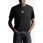 Reduzierte Schwarze Calvin Klein Jeans Rundhals-Ausschnitt T-Shirts aus Baumwolle für Herren Größe L 