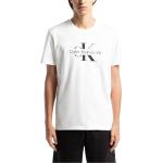 Reduzierte Weiße Calvin Klein Jeans Rundhals-Ausschnitt T-Shirts aus Baumwolle für Herren Größe M 