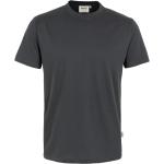 Anthrazitfarbene Hakro Classic T-Shirts aus Baumwolle für Herren Größe S 