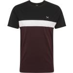 Bordeauxrote Color Blocking IRIEDAILY Vegane T-Shirts aus Jersey für Herren Größe S 