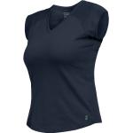 Marineblaue V-Ausschnitt T-Shirts trocknergeeignet für Damen Größe XL 