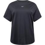 Reduzierte Schwarze Halblangärmelige Nike Essentials T-Shirts aus Jersey für Damen Große Größen 