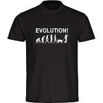 T-Shirt Evolution des Mannes schwarz Herren Gr. S bis 5XL - Lustig Witzig Sprüche Party Geschenk Funshirt