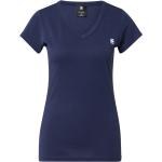 Reduzierte Marineblaue G-Star Raw V-Ausschnitt T-Shirts aus Jersey für Damen Übergrößen Große Größen 