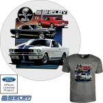 Graue Ford Mustang T-Shirts mit Automotiv für Herren 