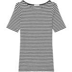 Reduzierte Anthrazitfarbene Gestreifte Marc O'Polo Nachhaltige T-Shirts aus Jersey für Damen Größe S 