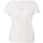 Reduzierte Offwhitefarbene Marc O'Polo Bio Nachhaltige V-Ausschnitt T-Shirts aus Jersey für Damen Größe L Große Größen 