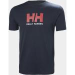 Marineblaue Helly Hansen Logo T-Shirts für Herren Größe L 