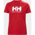 Rote Helly Hansen Logo T-Shirts für Damen 