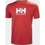 Rote Helly Hansen Logo T-Shirts für Herren Größe S 