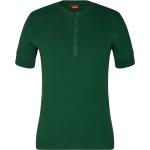 Grüne Bestickte Kurzärmelige Henleykragen T-Shirts aus Baumwolle für Herren Größe XXL 
