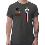 Dunkelgraue Sportliche Deutschland Deutschland T-Shirts für Herren Größe 4 XL Große Größen 