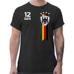 Schwarze Sterne shirtracer Deutschland Deutschland T-Shirts mit Vogel-Motiv für Herren Größe 4 XL Große Größen 
